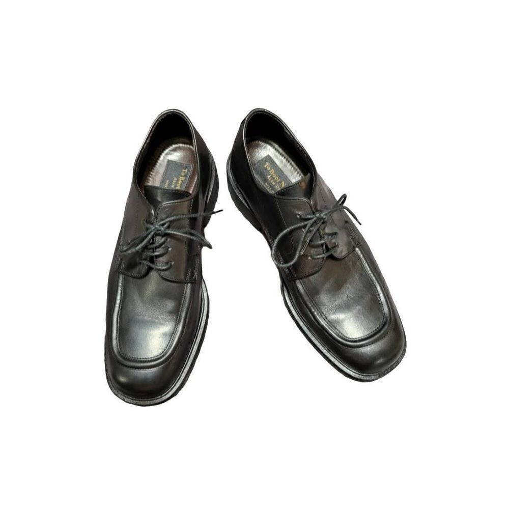 New York Adam Derrick Black Leather men shoes dress shoes size 8